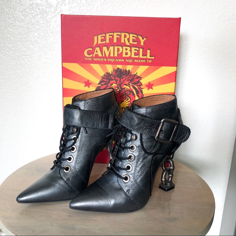 Jeffrey Campbell Lynked Tie Chain Heel Size 6
